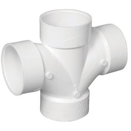 Charlotte Pipe And Foundry Charlotte Pipe Schedule 40 3 in. Hub X 3 in. D Hub PVC Double Sanitary Tee 1 pk PVC004281000